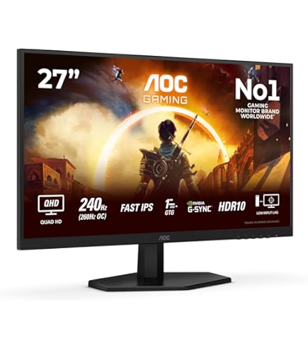 AOC Gaming Q27G42XNE - 27 Inch Quad HD Monitor, 180 Hz, 1 ms AOC Gaming Q27G42XNE - 27 Inch Quad HD Monitor, 180 Hz, 1 ms
